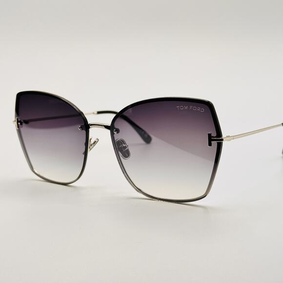 Tom Ford Sunglasses NICKIE-02 TF1107 16C Shiny Palladium Butterfly Gradient 62mm main image 14